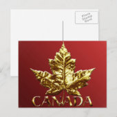 Canada Ansichtkaarten Goud Canada Souvenir Ansicht Briefkaart (Voorkant / Achterkant)