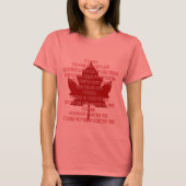 Canada Anthem Biologisch T-shirt Canada Shirt (Voorkant)