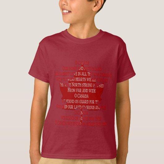 Canada Anthem Biologisch T-shirt Canada Shirt (Voorkant)
