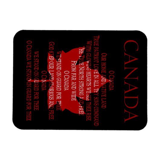 Canada Anthem Fridge Magnet Custom Canada Magnets Magneet (Horizontaal)