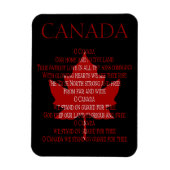 Canada Anthem Fridge Magnet Custom Canada Magnets Magneet (Verticaal)