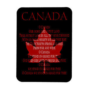 Canada Anthem Fridge Magnet Custom Canada Magnets Magneet