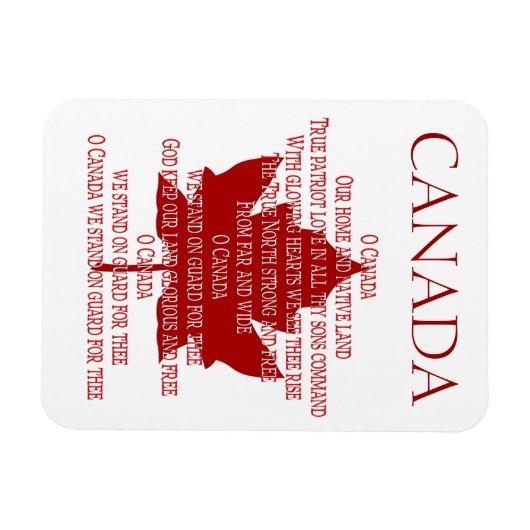 Canada Anthem Fridge Magnet Custom Canada Magnets Magneet (Horizontaal)