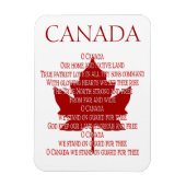 Canada Anthem Fridge Magnet Custom Canada Magnets Magneet (Verticaal)