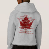 Canada Anthem Hoodie Kind Souvenir Canada Shirten (Achterkant)