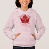 Canada Anthem Hoodie Kind Souvenir Canada Shirten (Voorkant)