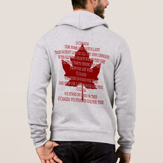 Canada Anthem Jacket Canada Souvenir Sport Jacket Hoodie (Achterkant)