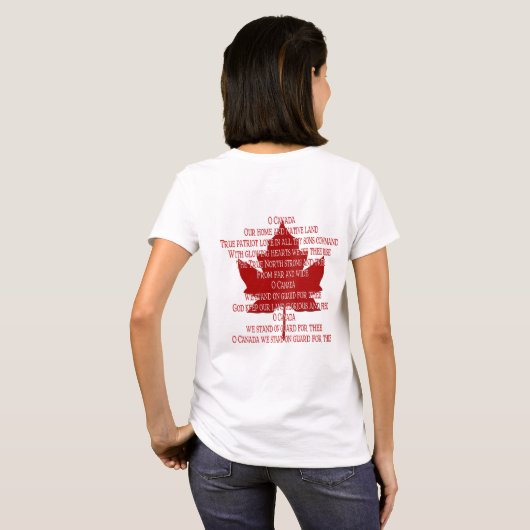 Canada Anthem Jacket Canada Souvenir Sport Jacket T-shirt (Achterkant volledig)