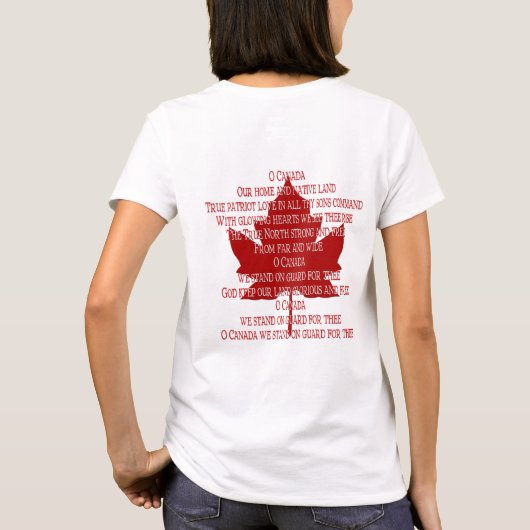 Canada Anthem Jacket Canada Souvenir Sport Jacket T-shirt (Achterkant)