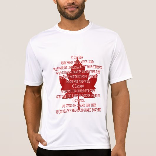 Canada Anthem Jersey T-shirt Souvenir Canada Shirt (Voorkant)
