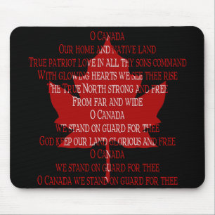 Canada Anthem Mousepad Canada Maple Leaf Mousepad Muismat