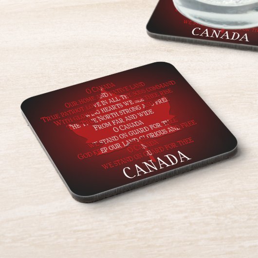 Canada Anthem Onderzetter Custom Canada Onderzette (Linkerzijde)