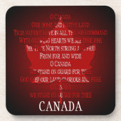 Canada Anthem Onderzetter Custom Canada Onderzette (Voorkant)