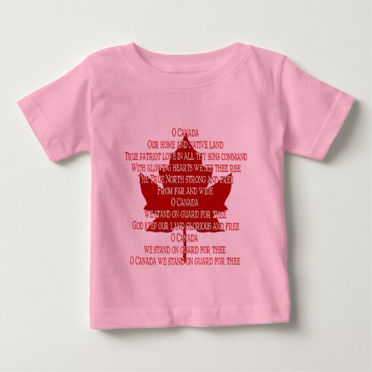 Canada Anthem Organic Baby Creeper Canada Shirt (Voorkant)