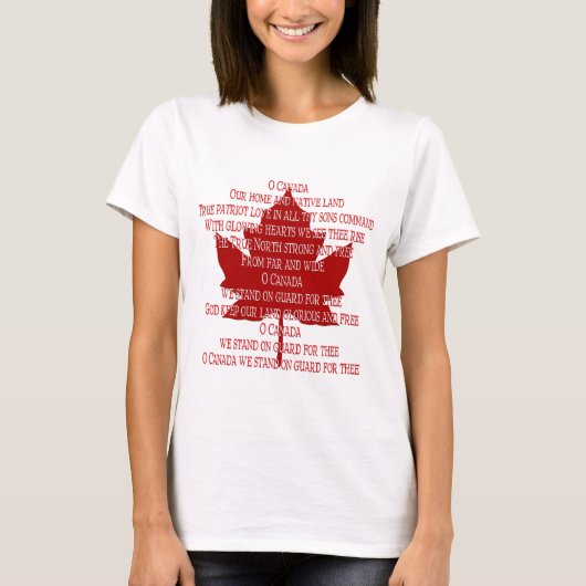 Canada Anthem Shirt Women's Souvenir Canada Shirt (Voorkant)