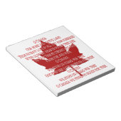 Canada Anthem Souvenir Notepad Canada - cadeaus Notitieblok (Schuin)
