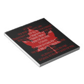 Canada Anthem Souvenir Notepad Canada - cadeaus Notitieblok (Schuin)