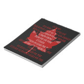 Canada Anthem Souvenir Notepad Canada - cadeaus Notitieblok (Linkerzijde)