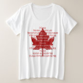 Canada Anthem Women's Shirt Plus Size Canada Shirt (Design voorkant)