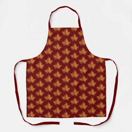 Canada Apron Autumn Canada Maple Leaf Souvenirs Schort (Voorkant)