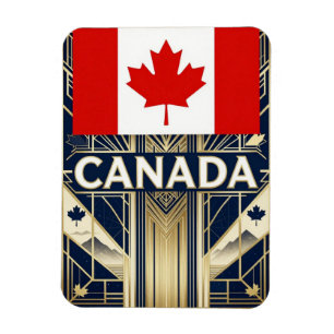 🍁 CANADA Art Deco Erfgoed Reizen Magneet