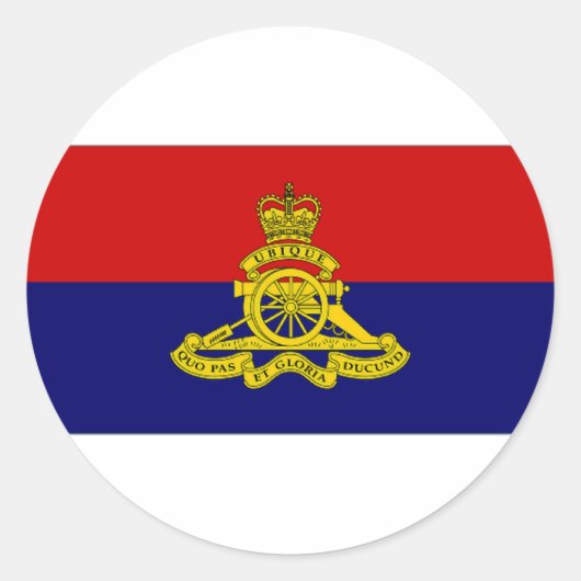 Canada Artillerie Branch Camp Vlag Ronde Sticker (Voorkant)