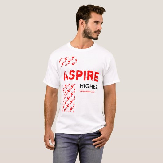 Canada ASPIRE HOGER Christelijke scripts T-shirt (Voorkant volledig)
