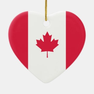 Canada & Australia Flag Heart Ornament