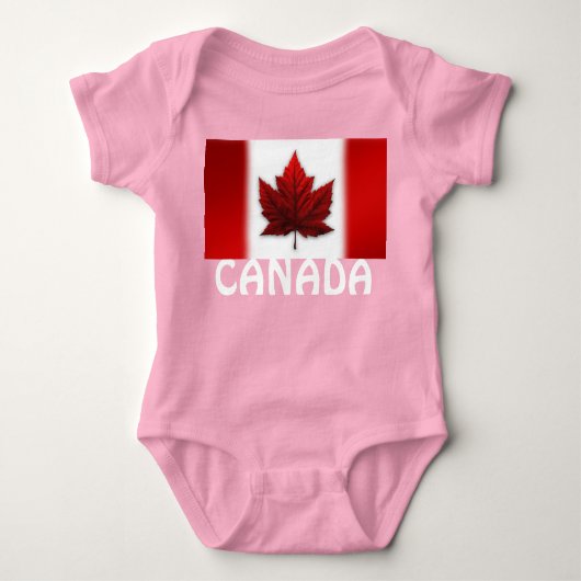 Canada Baby Bodysuit Canada Flag Souvenir One-piec (Voorkant)
