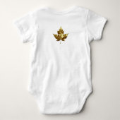 Canada Baby Gold Maple Leaf Gifts Baby Bodysuit (Achterkant)