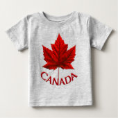 Canada Baby T-shirts Canada Maple Leaf Baby Shirt (Voorkant)