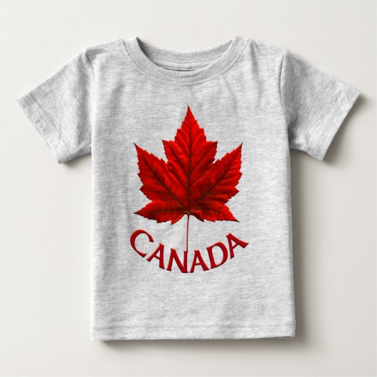Canada Baby T-shirts Canada Maple Leaf Baby Shirt (Voorkant)
