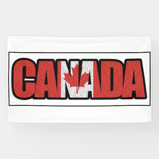 Canada banner met esdoornblad (Horizontaal)