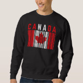 Canada Barcode Maple Leaf Canada Flag Pride Canadi Trui (Voorkant)