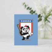 Canada Baseball Panda Briefkaart (Staand voorkant)