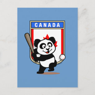 Canada Baseball Panda Briefkaart
