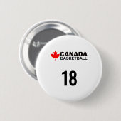 Canada Basketbal Nummer 18 Ontwerp Gift Idee Ronde Button 5,7 Cm (Voorkant /achterkant)