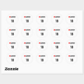 Canada Basketbal Nummer 18 Ontwerp Gift Idee Ronde Sticker (Vel)