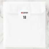 Canada Basketbal Nummer 18 Ontwerp Gift Idee Ronde Sticker (Tas)