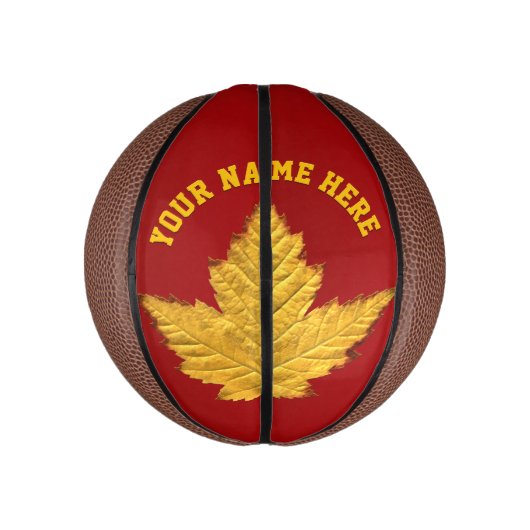 Canada Basketball Custom Canada Maple Leaf Gifts Basketbal (Verticaal)