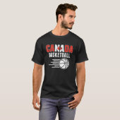 Canada Basketball Fans Jersey Canadian Flag Sport T-shirt (Voorkant volledig)