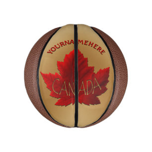 Canada Basketball Personalized Maple Leaf Balls Basketbal