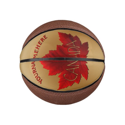 Canada Basketball Personalized Maple Leaf Balls Basketbal (Voorkant)