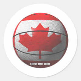 Canada Basketball Ronde Sticker