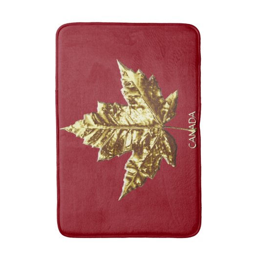 Canada Bath Mat Gold Custom Canada Souvenir Decor (Voorkant Verticaal)