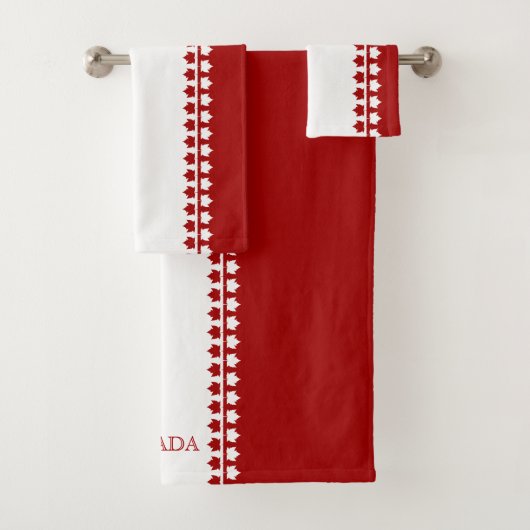 Canada Bath Towel Set Custom Canada Souvenirs Bad Handdoek (Insitu)
