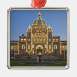 Canada, BC, Victoria, BC parlementsgebouw bij Metalen Ornament