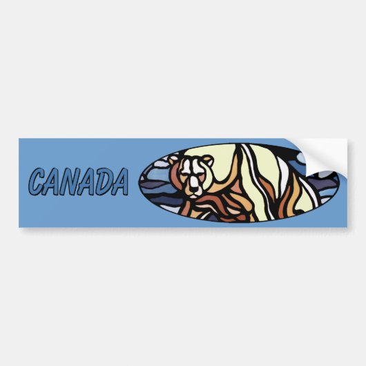 Canada Beer Bumpersticker Canada Wildlife Gifts (Voorkant)