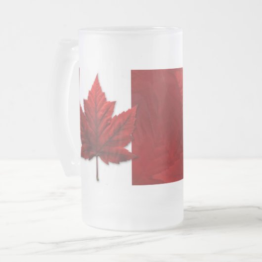 Canada Beer Mok Canada Flag Souvenir Glasses (Voorkant links)