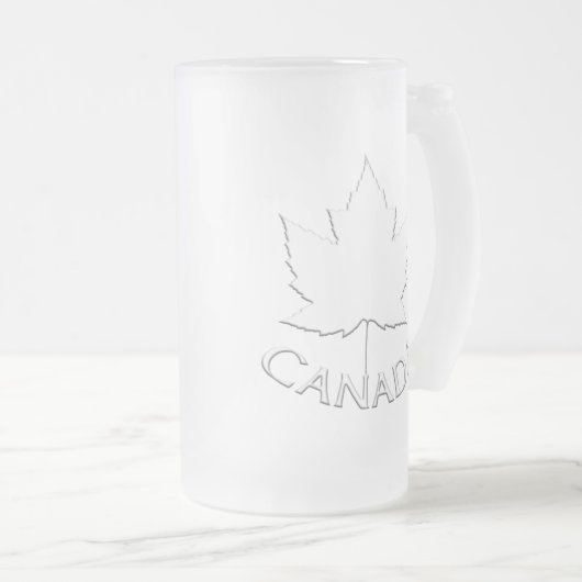 Canada Beer Mok Canada Maple Leaf Souvenir Glasses (Voorkant rechts)